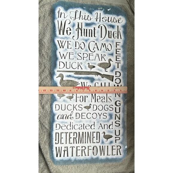 5 Large Reusable Mylar Stencils With Sayings - Used- Hunting Family Porch Signs - Picture 2 of 10